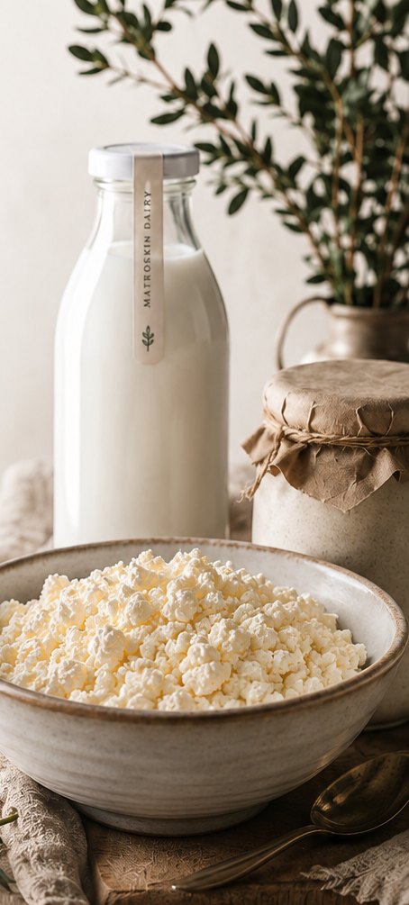 Свежий фермерский творог и молоко Matroskin Dairy